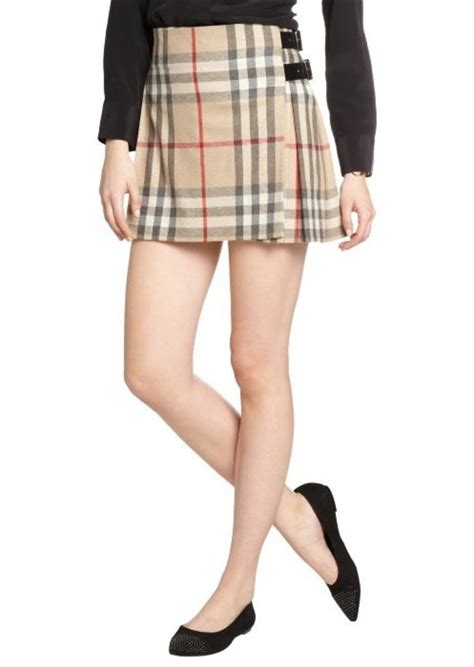 burberry classic mini skirt|checked pleated mini skirt.